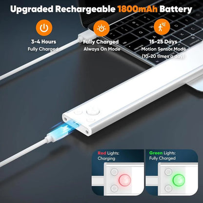 ⏰Black Friday-49%OFF-Under Cabinet Lights,76LED Motion Sensor Night Light Indoor